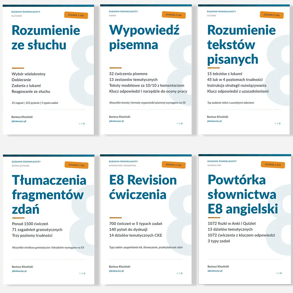 E8 Success Pack | Kompletne przygotowanie do egzaminu ósmoklasisty 2026
