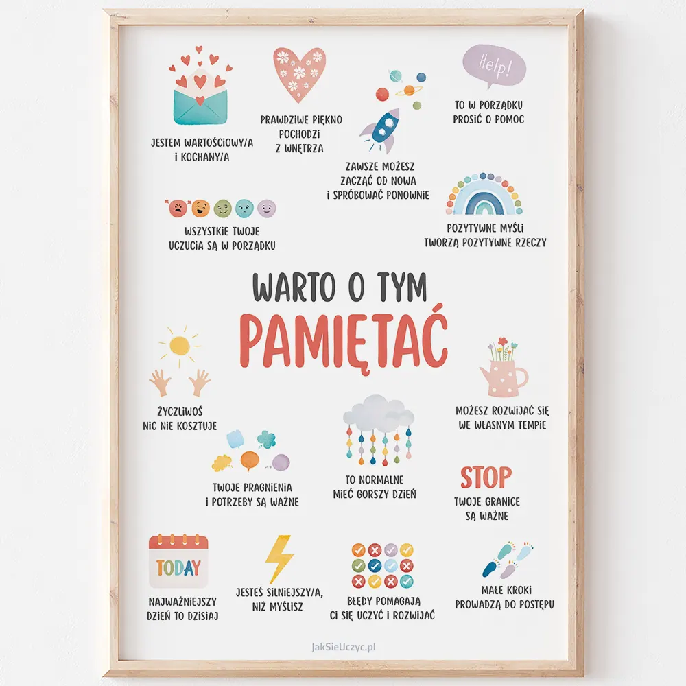plakat edukacyjny Warto o tym pamiętać
