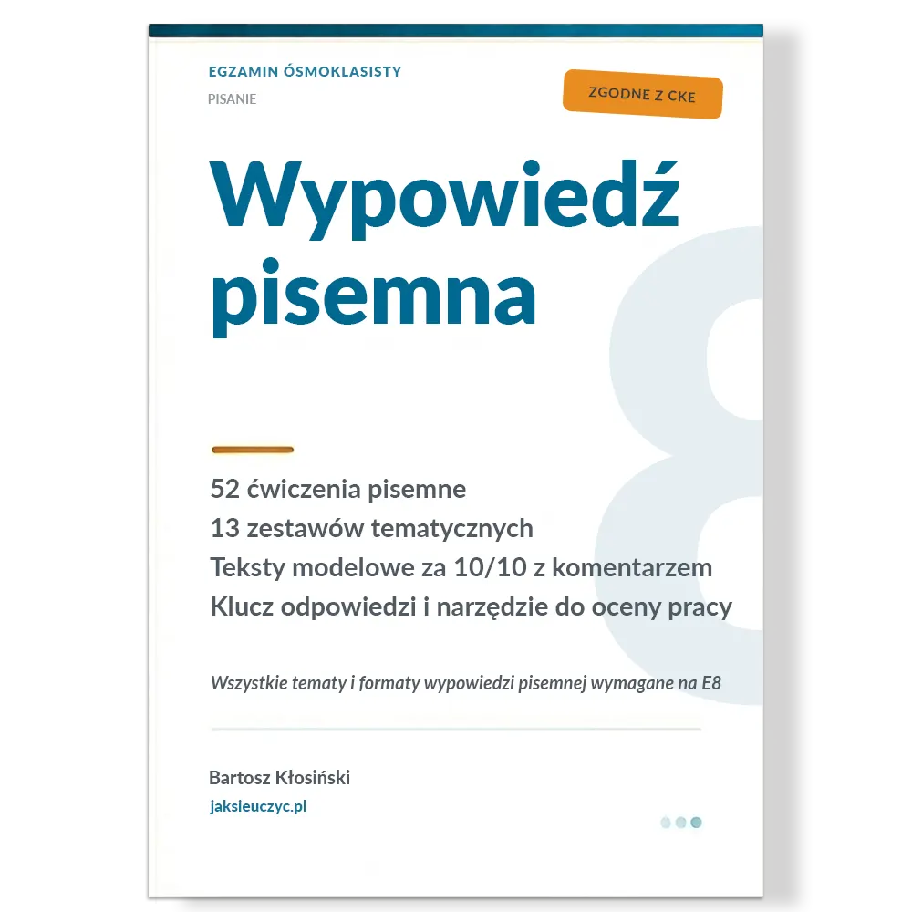 Wypowiedź pisemna | Ćwiczenia E8 Angielski – okładka
