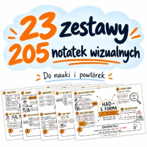 Pakiet wszystkich sketchnotek do angielskiego